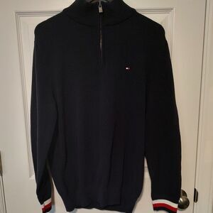 Tommy Hilfiger Blue Zip Up Sweater